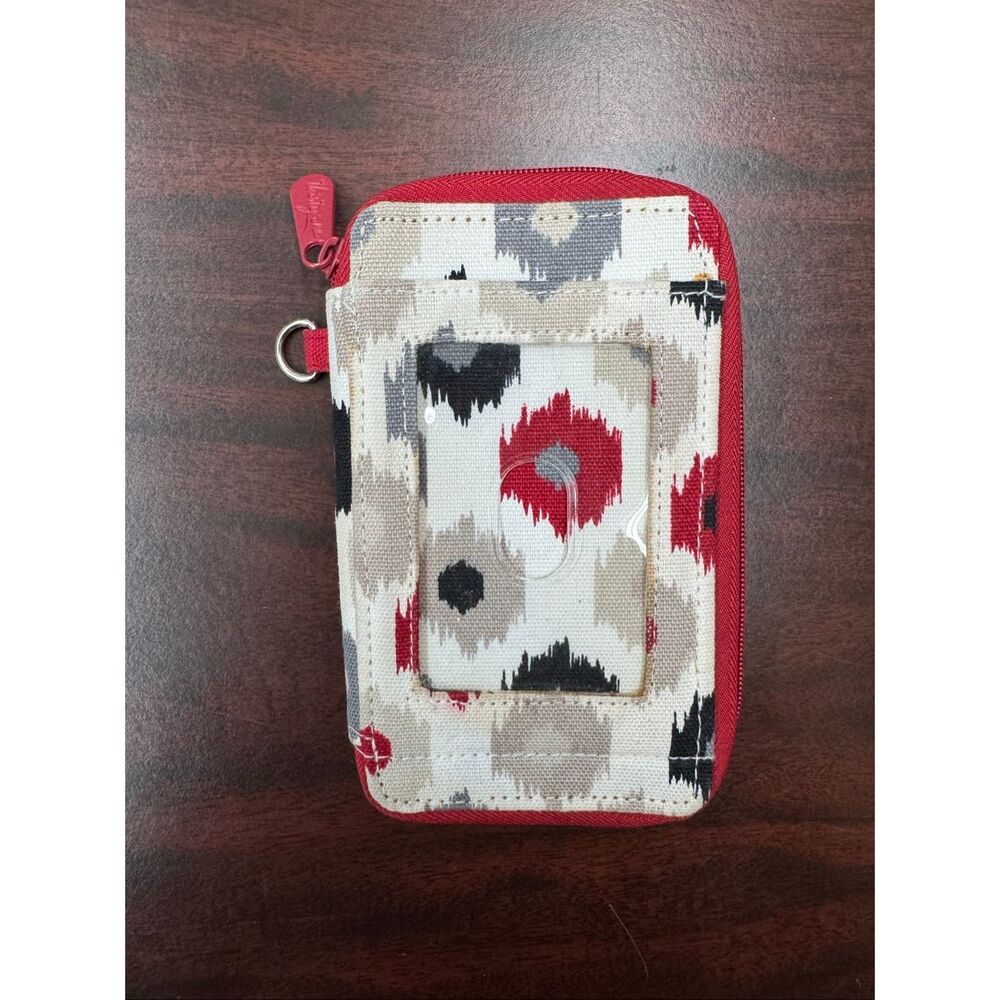 Thirty-One Red, White, and Grey Wallet Wristlet